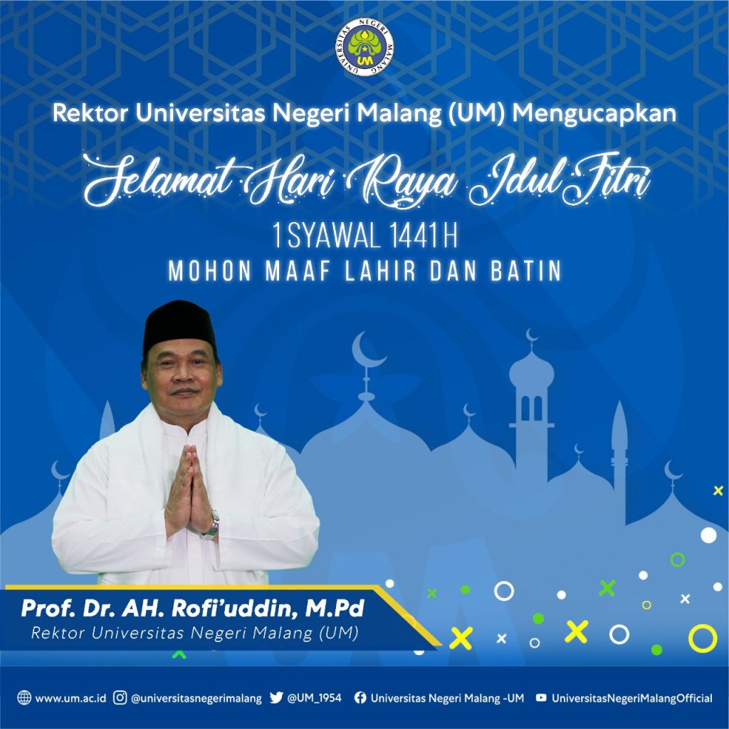 Ucapan Selamat Hari Raya Idul Fitri H Universitas Negeri Malang Um | My