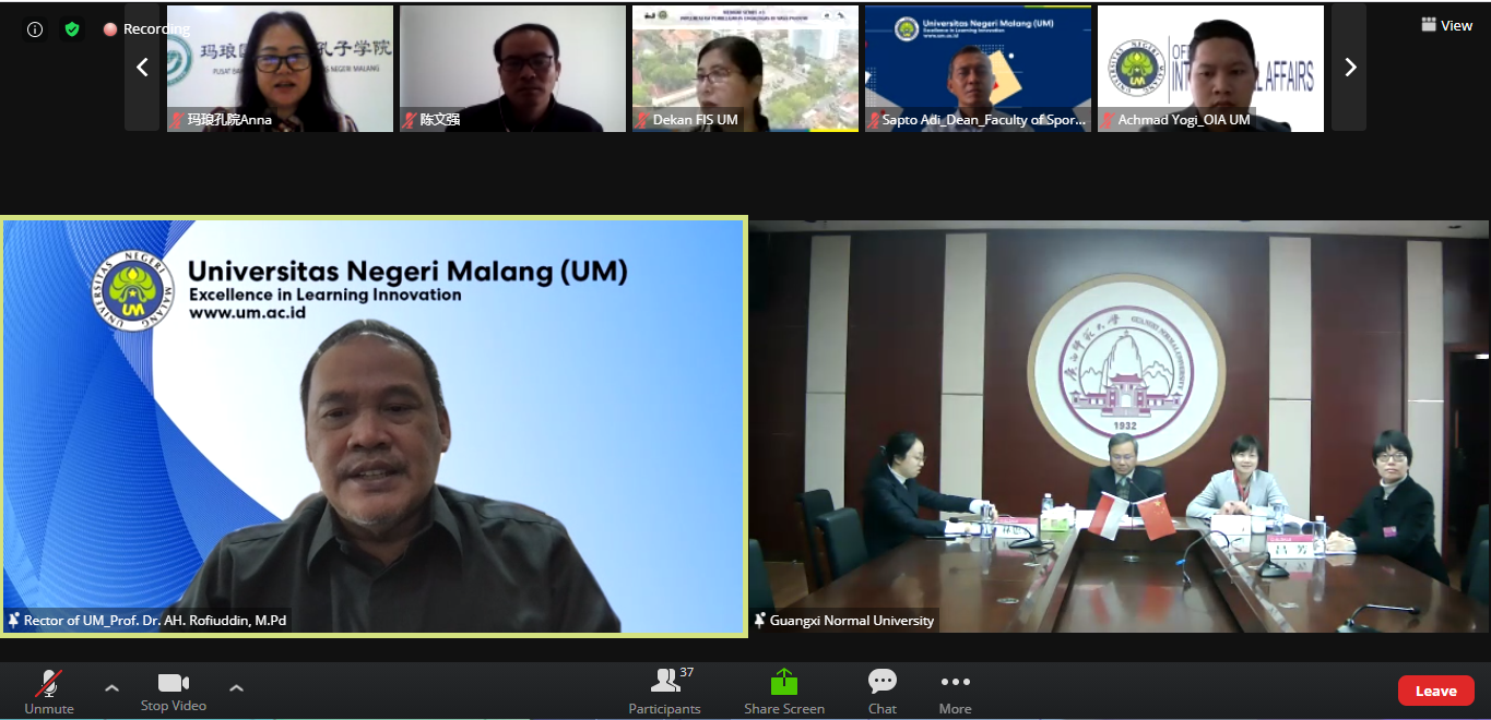 UM Gelar Council Meeting ke-8 dengan Guanxi Normal University