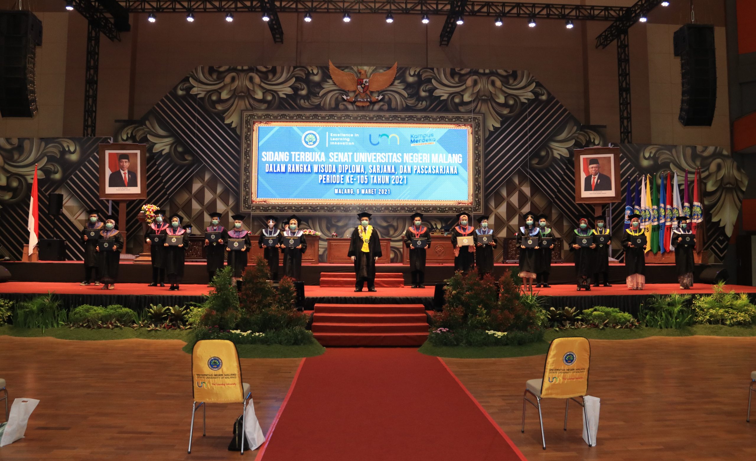 Dokumentasi Wisuda Daring Universitas Negeri Malang (UM) Periode ke-105 Tahun 2021