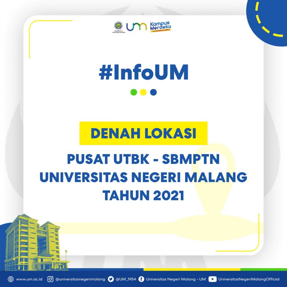 Denah Lokasi Pusat UTBK-SBMPTN Universitas Negeri Malang  