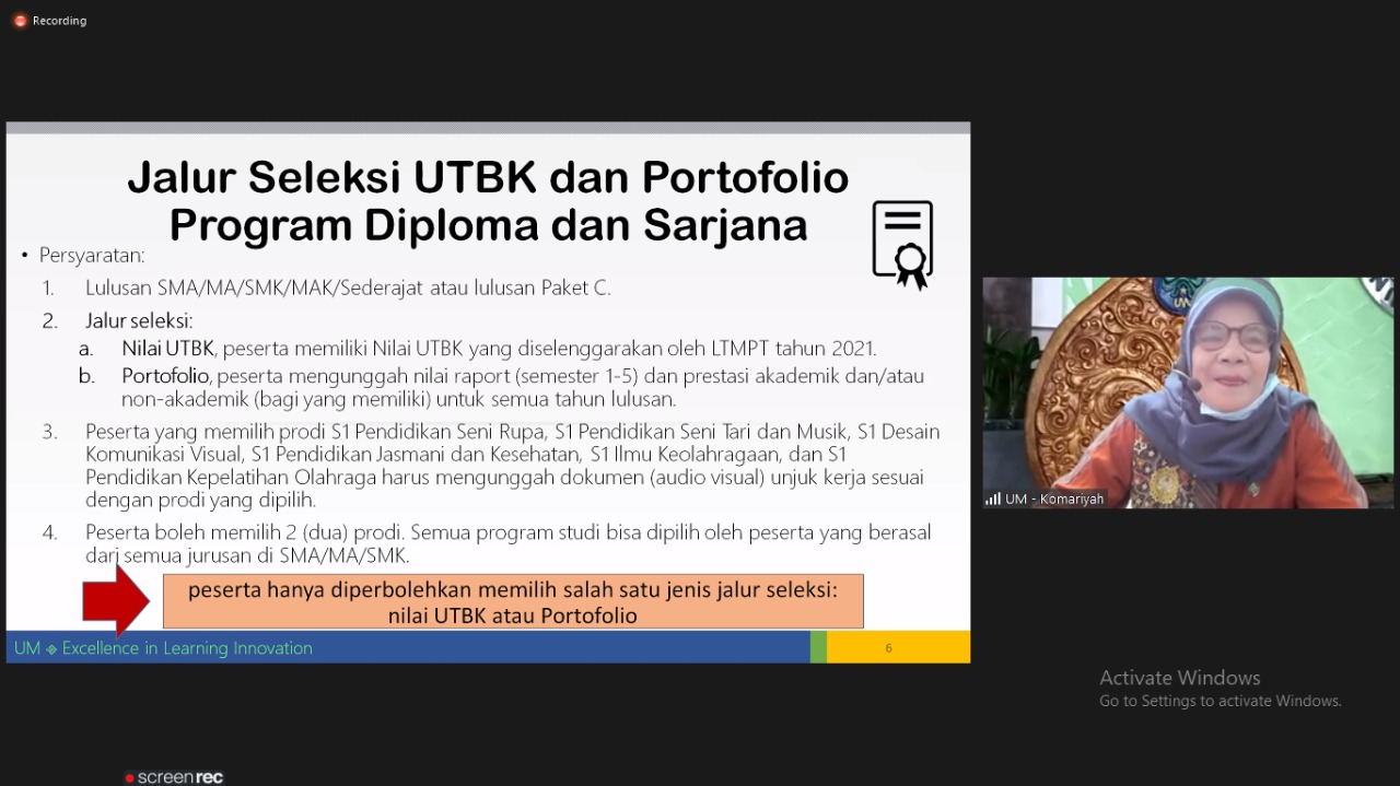Sosialisasi Penerimaan Mahasiswa Baru di YPP Nurul Islam