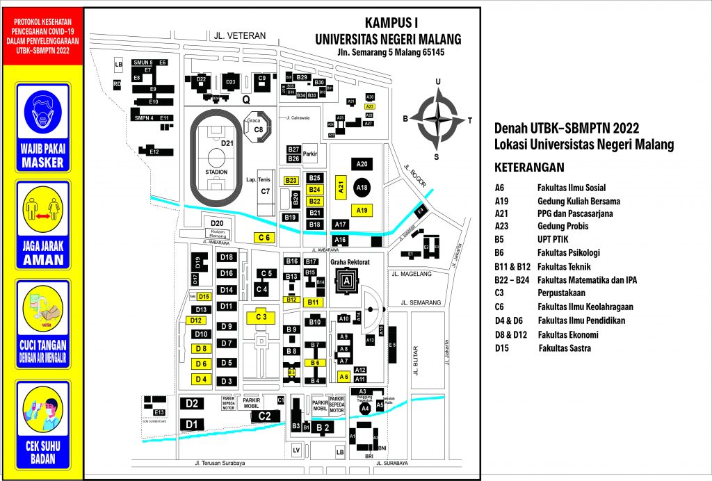 Denah Lokasi Utbk Sbmptn 2022 Universitas Negeri Malang Um Di 