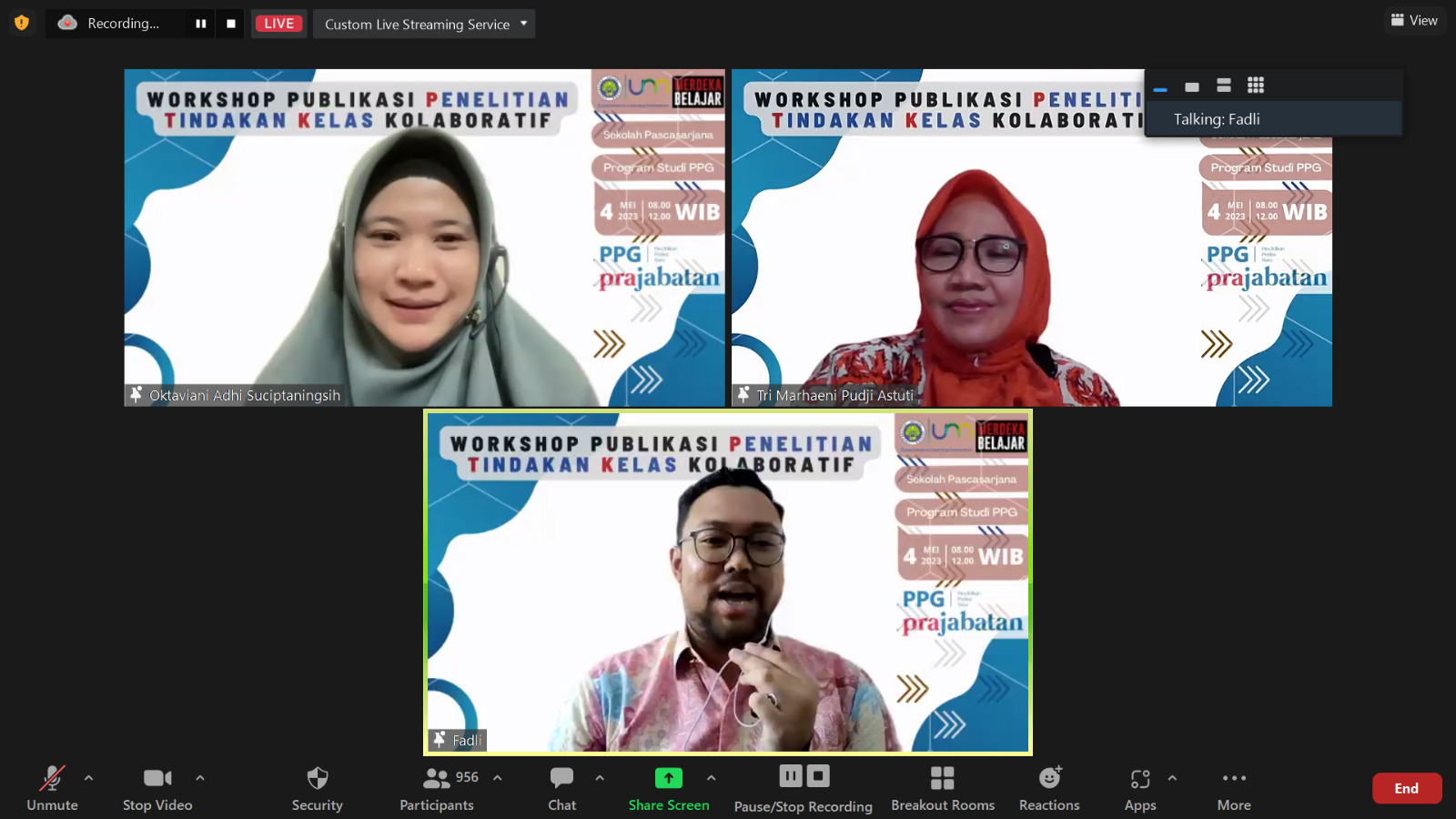 Workshop Publikasi Penelitian Tindakan Kelas Kolaboratif (PTKK): Tingkatkan Skill Meneliti dan Publikasi Mahasiswa PPG SPs UM