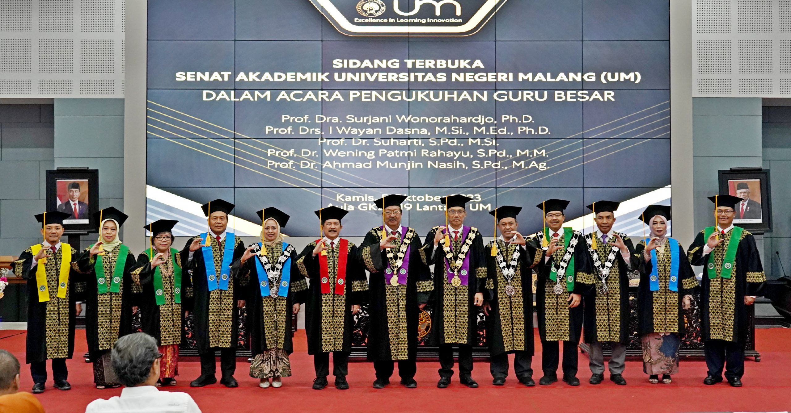 Tingkatkan Kualitas Keilmuan, UM Kembali Kukuhkan Lima Guru Besar