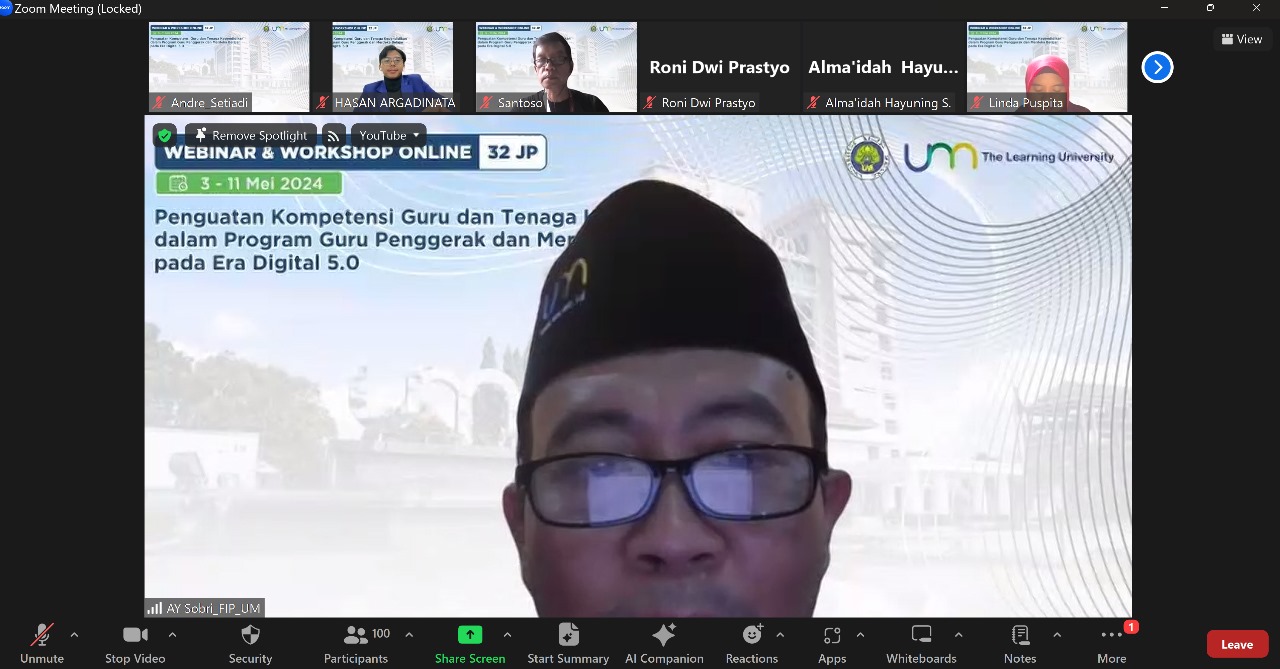 Komitmen Menuju Pendidikan Berkualitas dan Inklusif di Era 5.0, UM Gelar Webinar Penguatan Kompetensi Guru dan Tendik