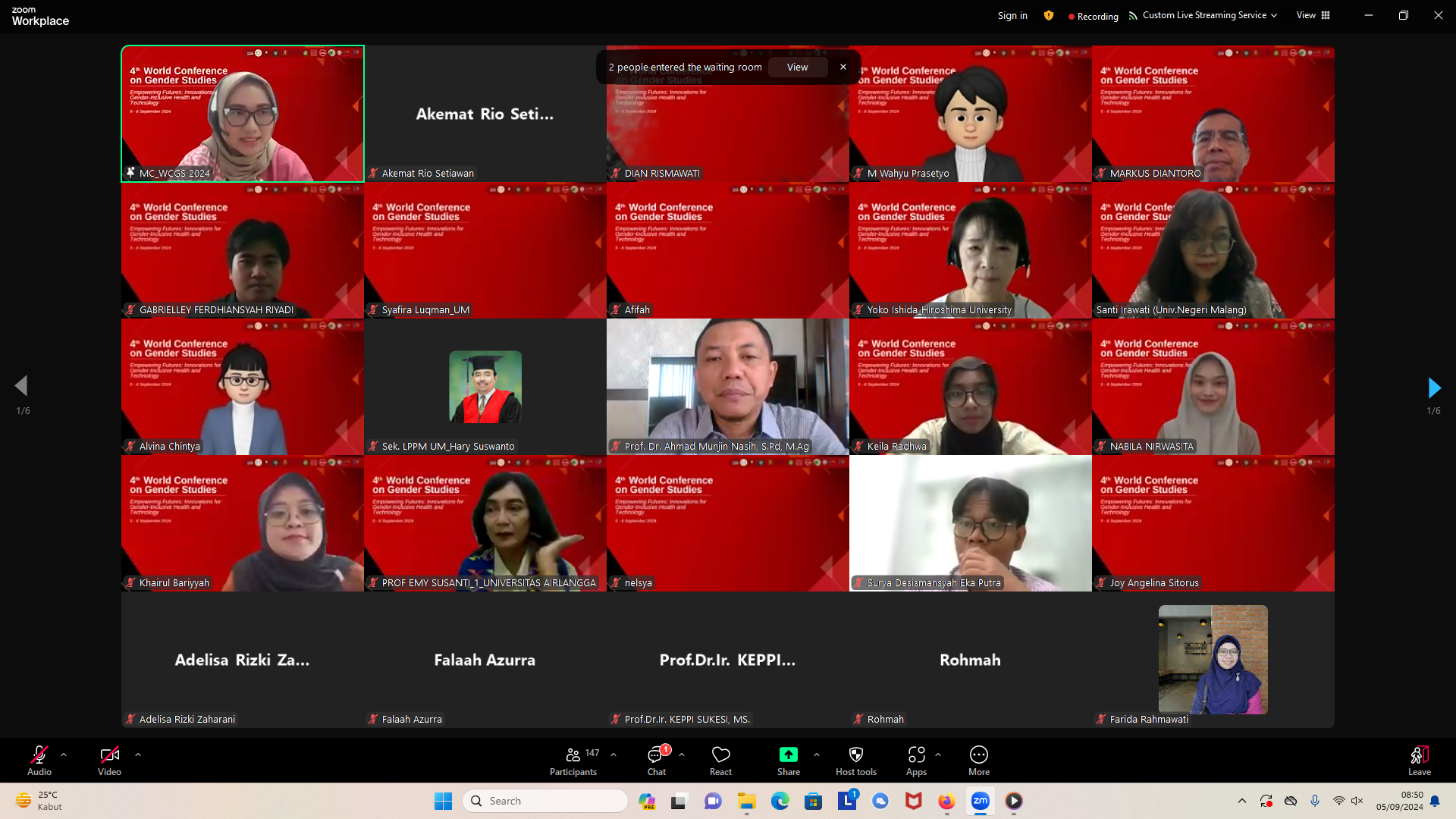 UM Sukses Gelar 4th World Conference on Gender Studies