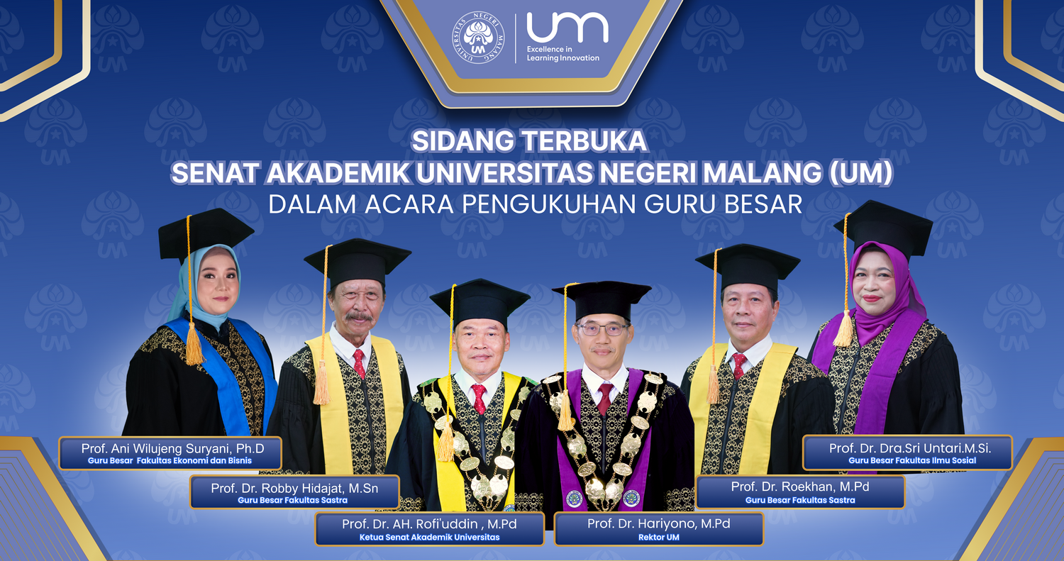 UM Kukuhkan Empat Guru Besar, Dari Seni hingga Literasi Digital