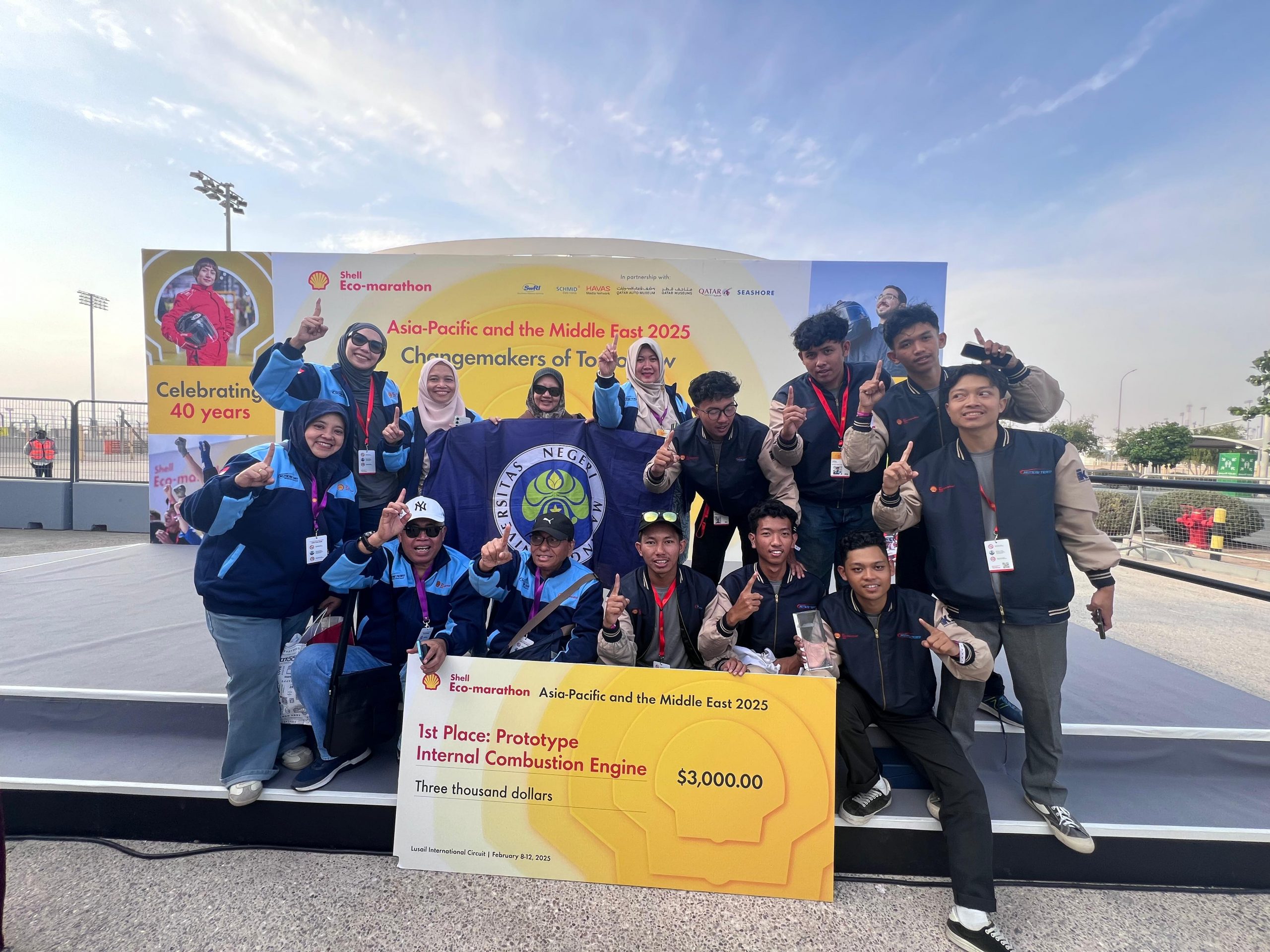 Gemilang! Semeru Tim UM Juarai Shell Eco Marathon 2025 di Qatar