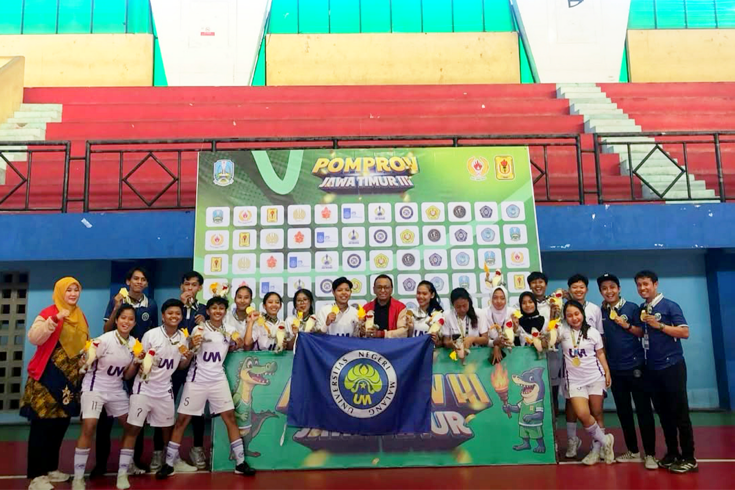 Tiga Kali Juara Berturut-Turut, Futsal Putri UM Dominasi POMPROV Jatim 2025