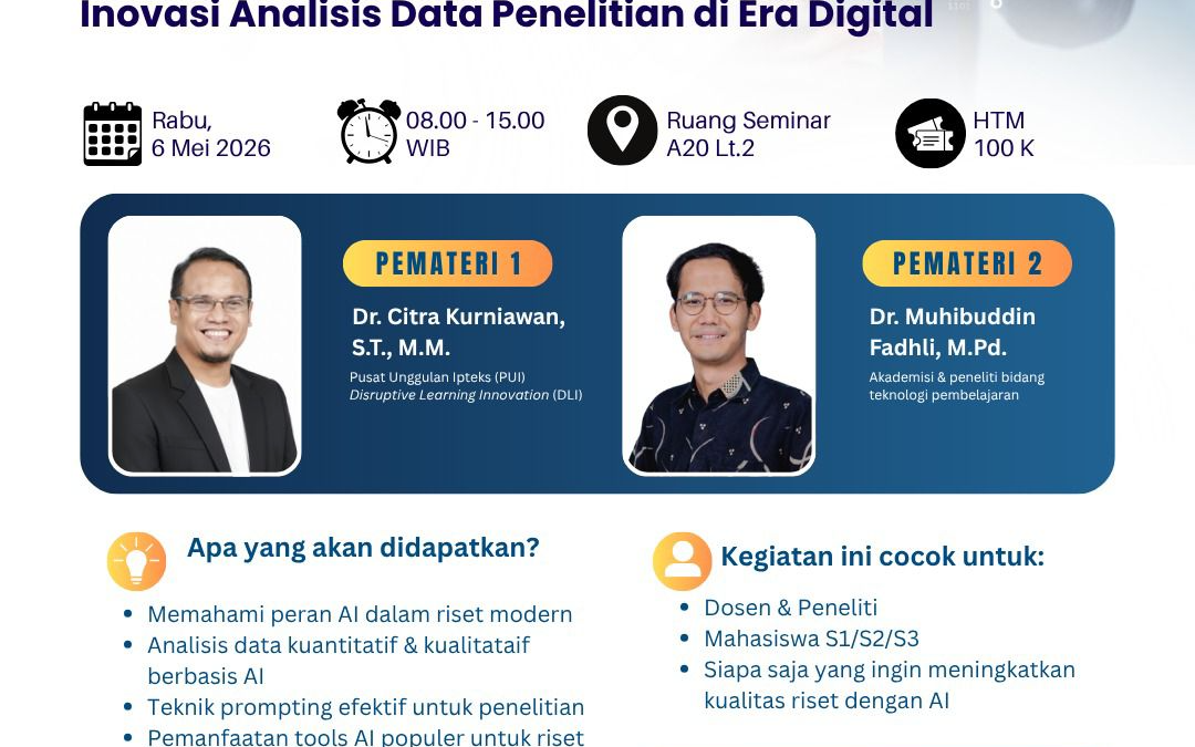 AI Research Masterclass 2026 (Inovasi Analisis Data Penelitian di Era Digital)
