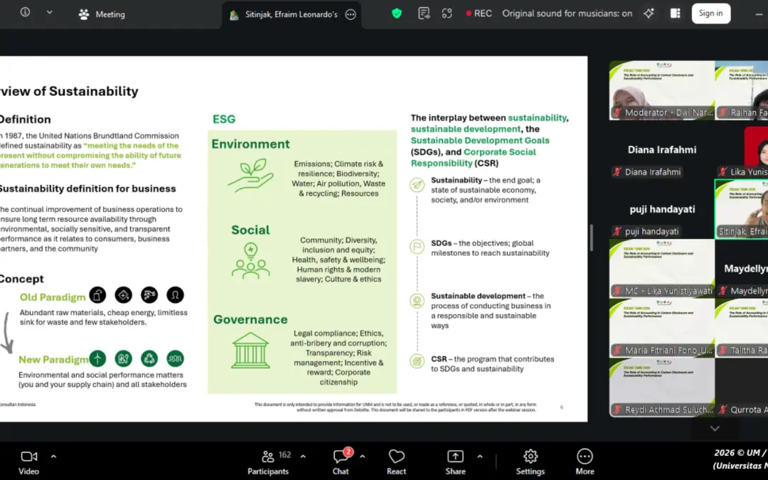 FEB UM Prepares a Generation of Adaptive Accountants to Face the Net Zero Emission Era