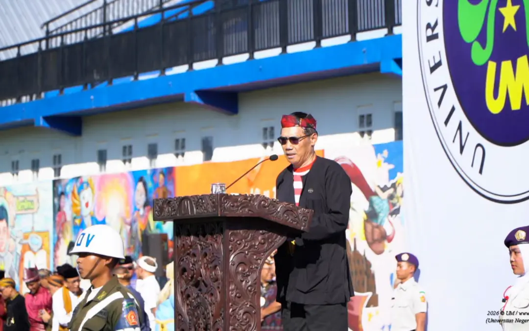 Upacara Hardiknas 2026, Rektor Kenalkan Inovasi Sistem UM Satu Data