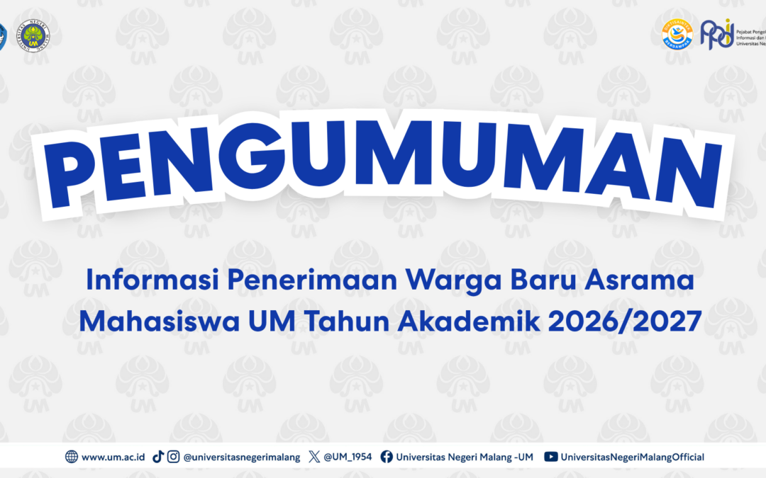 Admission Information for New Residents of the UM Student Dormitory for the 2026/2027 Academic Year