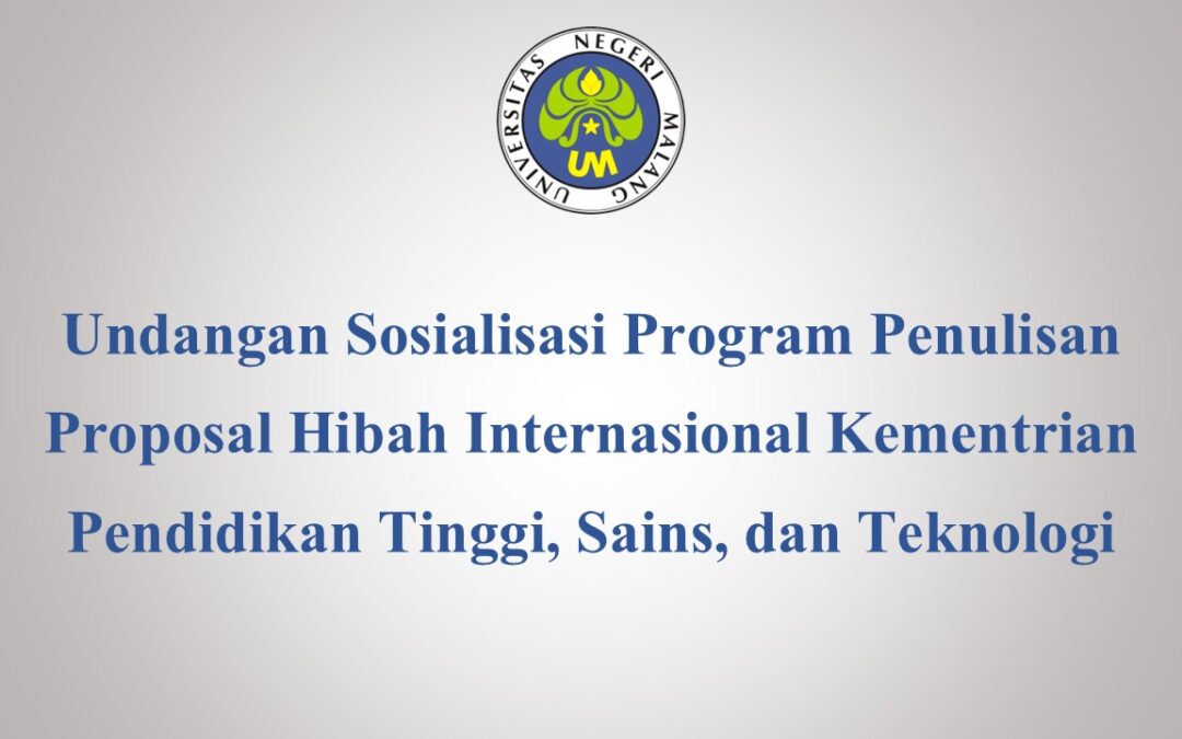 Invitation to the Information Session for the International Grant Proposal Writing Program of the Ministry of Higher Education, Science, and Technology
